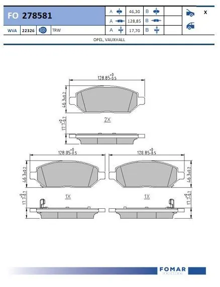 Brake Pad Set, disc brake